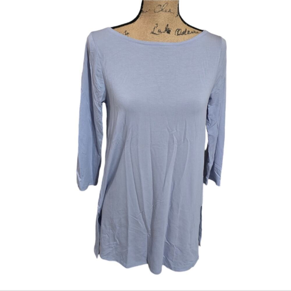 Eileen Fisher Fine Tencel Jersey Bateau Neck Tunic Size XSmall $138